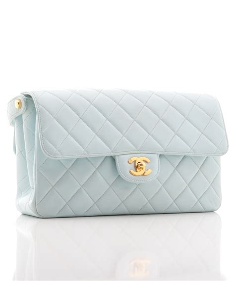 chanel light blue purse|light blue chanel purse.